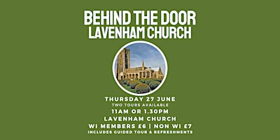 Imagem principal do evento Behind the Doors: Lavenham Church