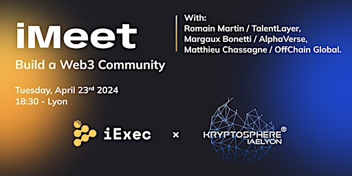 Imagem principal do evento iMeet - The Web3 meet-up with iExec & Kryptosphere