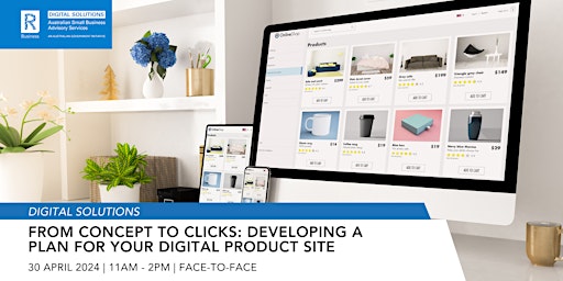 Imagem principal do evento From Concept to Clicks - Developing a plan for your digital product site