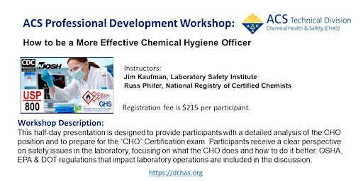 How to be a More Effective Chemical Hygiene Officier primary image