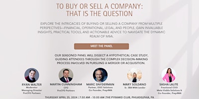 Imagen principal de To Buy or Sell a Company: That is the Question