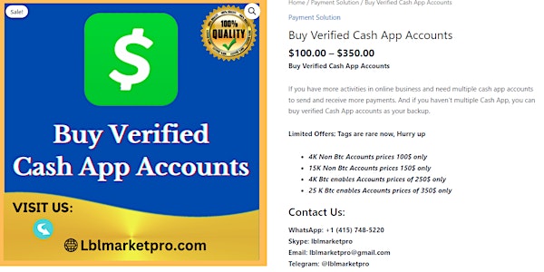 Buy Verified Cash App Accounts with Full documents