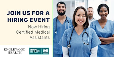 Primaire afbeelding van Certified Medical Assistant Hiring Event - June 2024