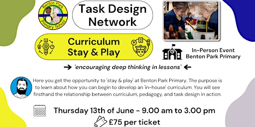 Imagen principal de Primary Task Design - Curriculum Stay & Play