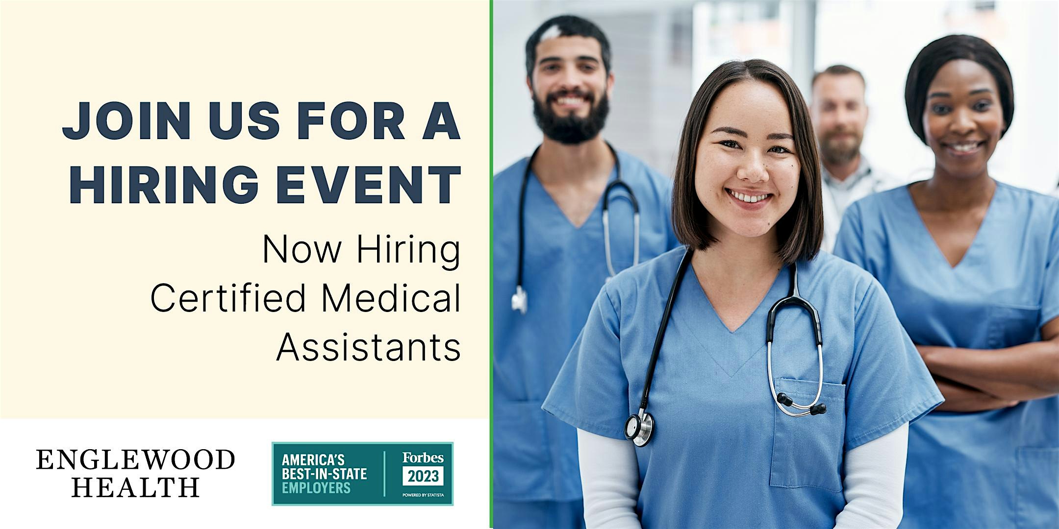 More info: Certified Medical Assistant Hiring Event - August 2024