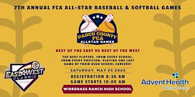 Pasco County All-Star Baseball/Softball Game primary image