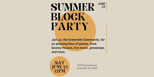 Community Summer Block Party primary image