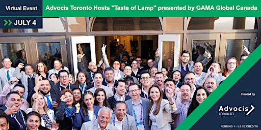 Primaire afbeelding van Advocis Toronto Hosts "Taste of Lamp" presented by GAMA Global Canada