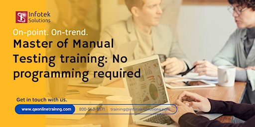Imagem principal do evento Manual Testing Online Training in USA. Free Ticket for Demo