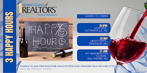 Imagen principal de Women's Council of Realtors Greater Baltimore - Happy Hours