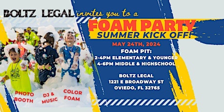 Kick off summer break with a FREE Ultimate Foam Party!