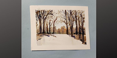 Imagen principal de Beginner Watercolor Winter Landscape Scene