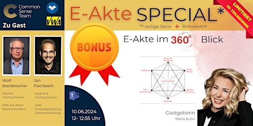 Imagem principal do evento E-Akte Spezial + Bonusveranstaltung "E-Akte im 360-Grad-Blick"