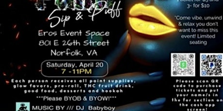 4/20 Glow, Sip, Paint & Puff