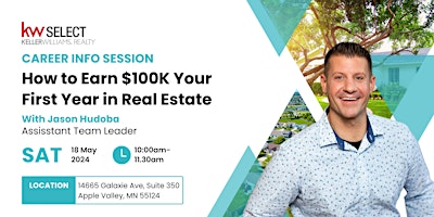 Imagem principal do evento Career Info Session: How to Earn $100K Your First Year In Real Estate