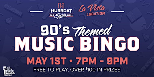 Imagem principal do evento 90's Themed Music Bingo!