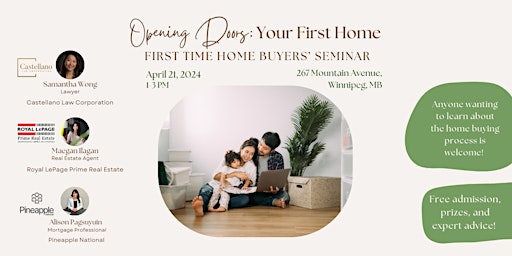 Imagem principal de Opening Doors: First Time Home Buyer's Seminar