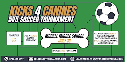 Imagem principal do evento Kicks 4 Canines Soccer Tournament