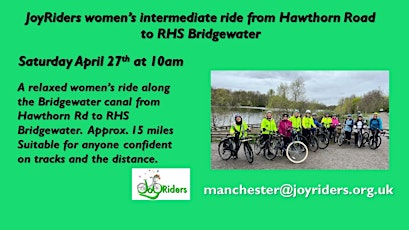 JoyRiders women's  Intermediate ride from Hawthorn Rd to RHS Bridgewater