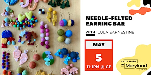 Needle-Felted Earring Bar w/Lola Earnestine primary image