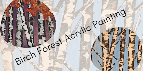 Birch Forest Acrylic Painting