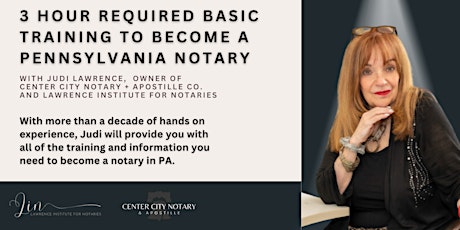3 Hour Required Basic Training to Become a Pennsylvania Notary