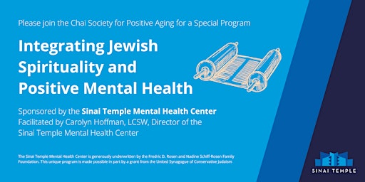 Imagem principal do evento Integrating Jewish Spirituality and Positive Mental Health