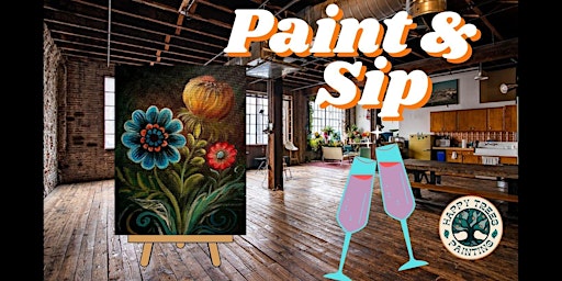 Paint and Sip Art Class- Dark Floral primary image