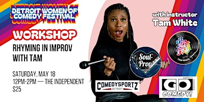 Imagem principal do evento WORKSHOP | Rhyming in Improv with Tam White | Saturday May 18 | #DWCF24