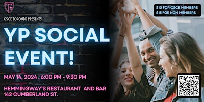 CSCE Toronto Young Professionals Social  - Hemmingway’s Restaurant and Bar  primärbild