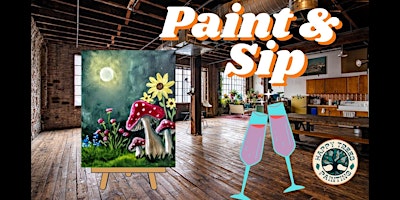 Paint and Sip Art Class- Moonlit Mushroom primary image