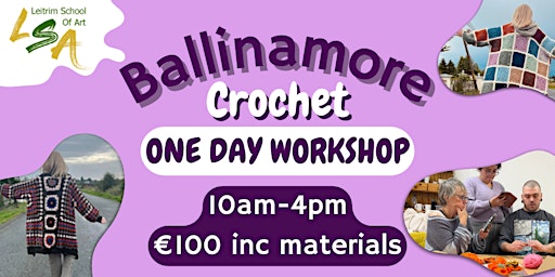 Primaire afbeelding van (B)Crochet for Beginners, 1 Day Workshop, Sunday May 19th 2024,10am-4pm.