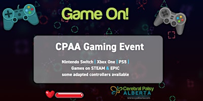 Imagem principal do evento Game On! CPAA Gaming Event