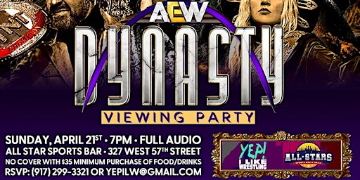 AEW Dynasty Viewing Party @ All Stars Bar  primärbild