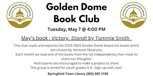 Imagem principal de Golden Dome Book Club - May