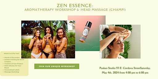 Zen Essence: Aromatherapy Roll-On Workshop & Champi Head Massage primary image