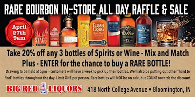 Imagem principal do evento Rare Bourbon In-Store ALL DAY Raffle and Sale