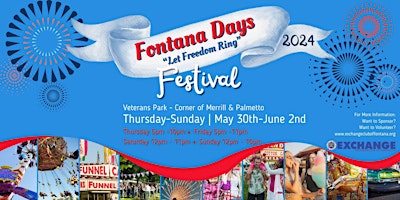 Imagem principal do evento 111th Annual Fontana Days Festival