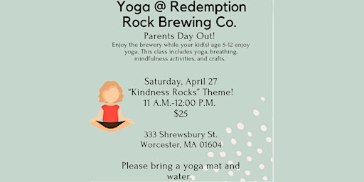 Imagen principal de Kindness Rocks Kids Yoga @ Redemption Rock Brewing