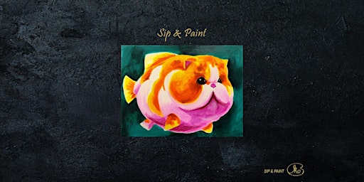 Imagen principal de Sip and Paint: Cute Cat Fish (2pm Sat)