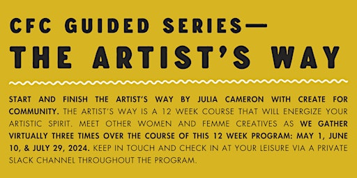Imagem principal do evento CFC Guided Series: The Artist's Way