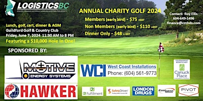 Primaire afbeelding van LogisticsBC Annual Charity Golf Tournament