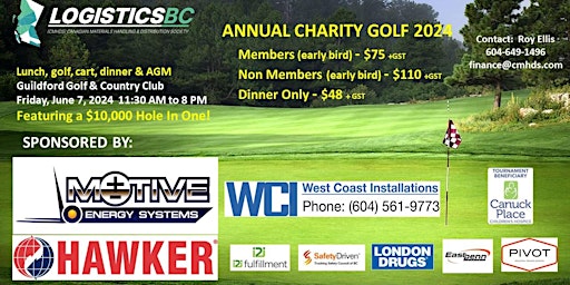 Primaire afbeelding van LogisticsBC Annual Charity Golf Tournament