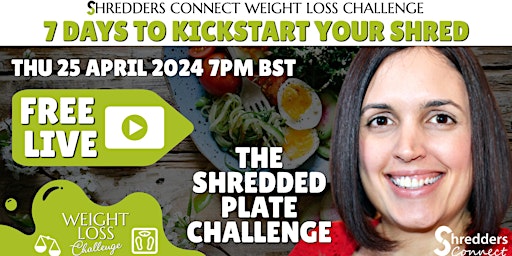 Primaire afbeelding van FREE LIVE WEIGHT LOSS CHALLENGE:  The Shredded Plate Challenge