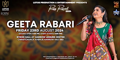 Imagem principal do evento Celebrating Navratri with Geeta Rabari! Raas Ramzat 2024 London