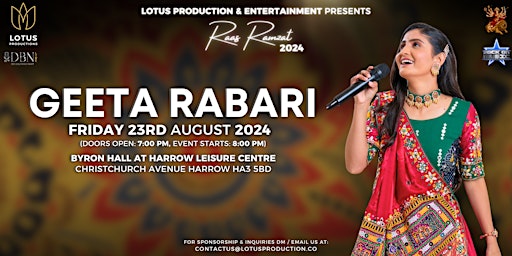 Image principale de Celebrating Navratri with Geeta Rabari! Raas Ramzat 2024 London
