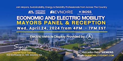 Hauptbild für Mayors Panel & Reception, Economic and Electric Mobility - Atlanta