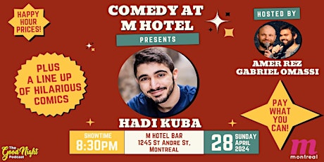 Join Us for an Evening of Laughs at Comedy at M Hotel! primary image