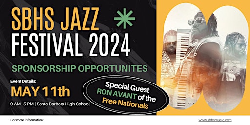 Hauptbild für SPONSORSHIP OPPORTUNITIES - SBHS 30th Annual Jazz Festival