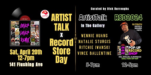 Imagem principal do evento CoverLoverRemix Artist Talk + Record Store Day Saturday